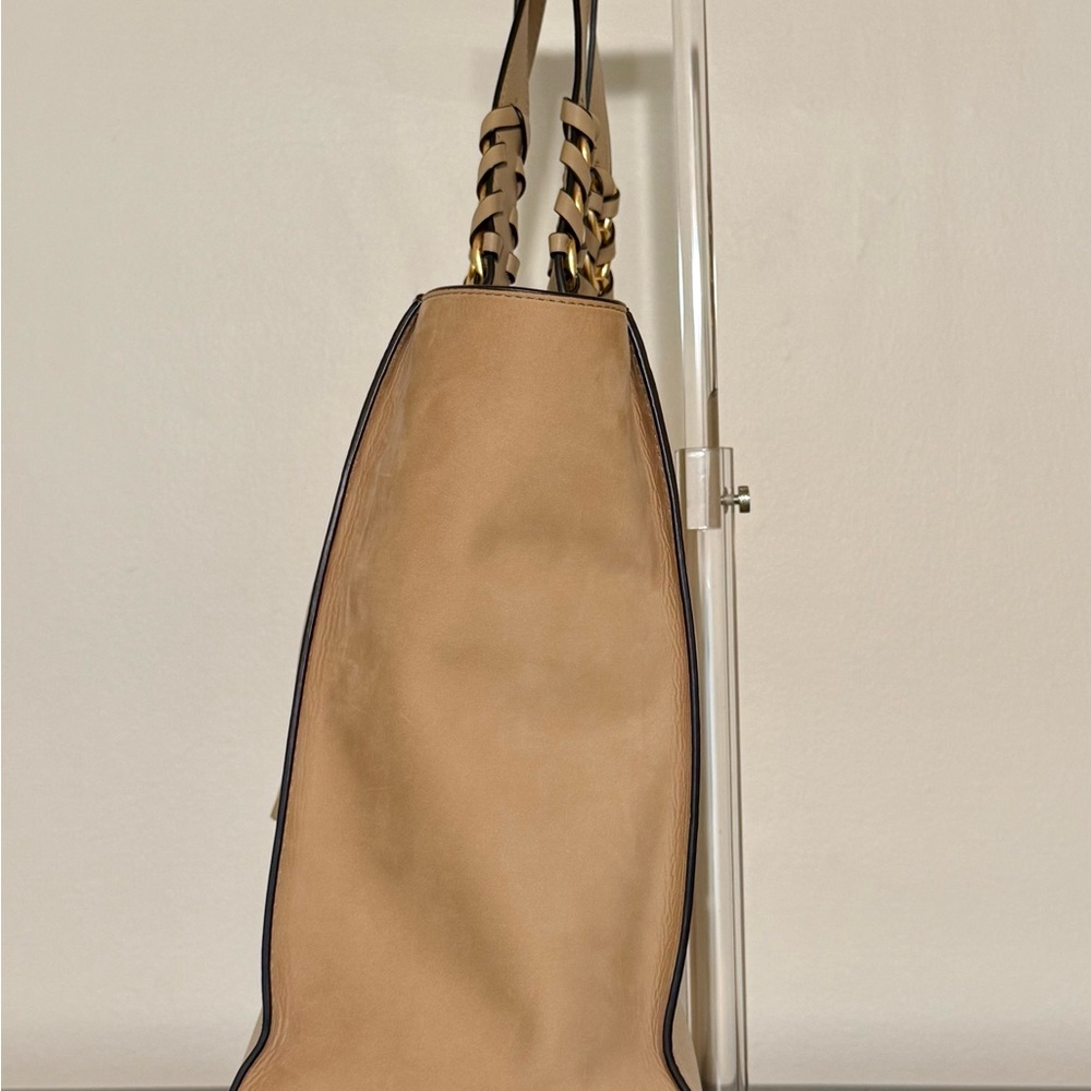 Tory Burch Tan Broke Tote in Suede & Leather - Picture 3 of 6